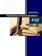 PAGSUSURI #1 - Tekstong Informativ