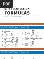 Differentiation Formulas