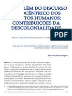 Para Além Do Discurso Eurocêntrico Dos Direitos Humanos - Contribuições Da Descolonialidade PDF