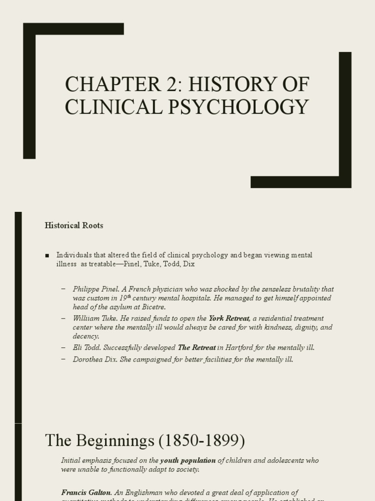 Pioneers of Clinical Psychology History | PDF | Psychotherapy ...