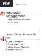 Innovation Management: Session: Lean