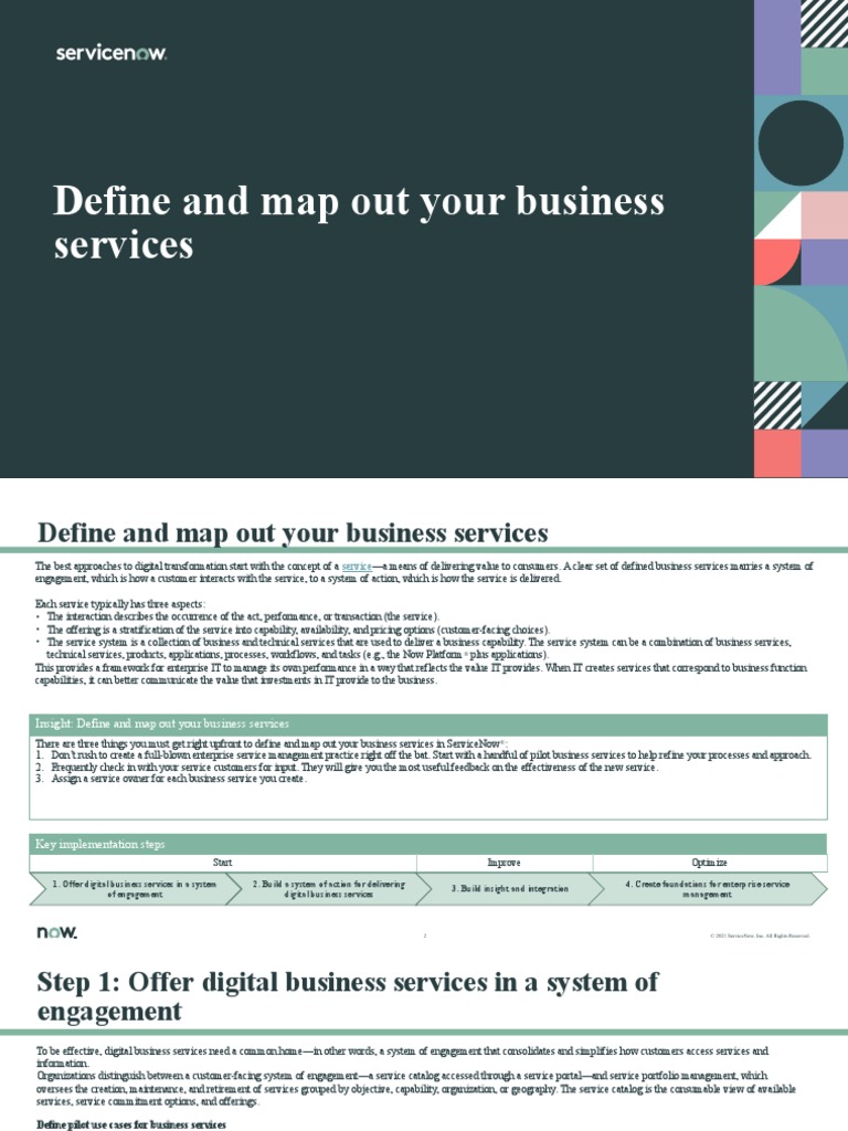 Business Service Definition Mapping PDF Performance Indicator