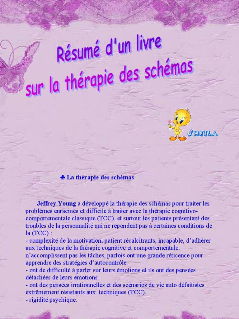 Quelle Solution Pour Soigner Schéma De Personnalité Atrophiée Young Therapie Des Schémas | PDF | Thérapie cognitivo-comportementale |  Psychothérapie
