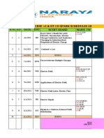 CBSE +2 IIT CO SPARK MICRO SCHEDULE 2021-22 (FROM AUG 25 TH According To KA Board Term-I)