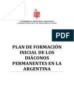 Plan de formación de los diáconos permanentes en la Argentina PR