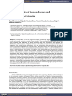 Scaling Dynamics of Human Diseases and Urbanization in Colombia