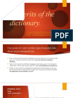 Demerits of The Dictionary