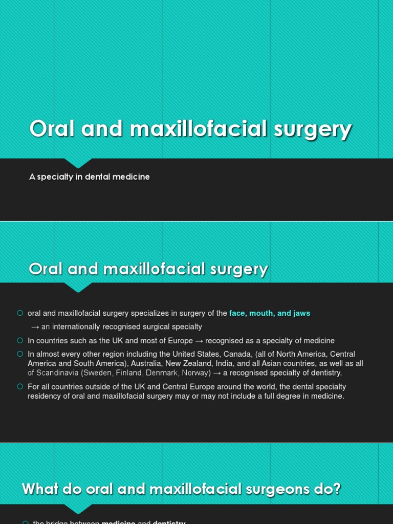 Oral and Maxillofacial Surgery | PDF | Oral And Maxillofacial Surgery ...