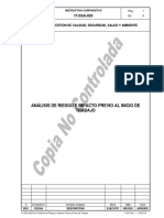 IT-SSA-029 Rev.0 Análisis de Riesgo e Impacto Previo Al Inicio de Trabajo