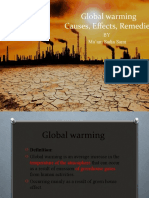 Global Warming Causes, Effects, Remedies: BY Ma'am Sadia Sami