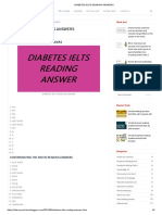 Diabetes Ielts Reading Answers