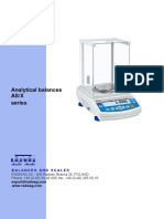 Analytical Balances As/X Series: User Manual No.: LMI-31-08/04/13/ENG