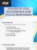 Stages of Civil Disturbance and Police Responses