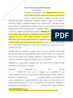 Formato Escritura Sociedad Responsabilidad Limitada Capital Variable Honduras