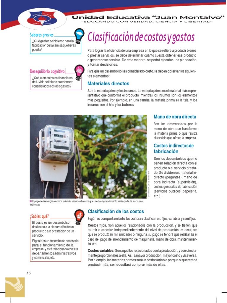 Clasificación de Costos y Gastos Empresariales | PDF | Costo | Economias