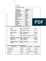 Trial balance and final account course pack problems