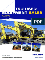 Komatsu Used Equipment Sales Guide August 2016