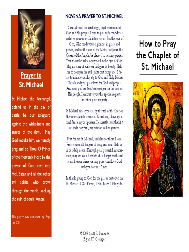 How To Pray The Chaplet of St. Michael | PDF | Michael (Archangel ...