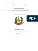 Procedimientos del servicio interior militar en el Perú