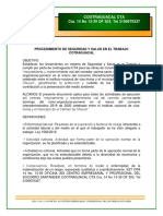 Cootraguacal Cta Cra. 14 No 13-39 OF 303. Tel 3105670337: Procedimiento de Seguridad Y Salud en El Trabajo Cotraguacal