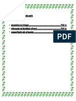 Tabla de Contenido Segunda Parte