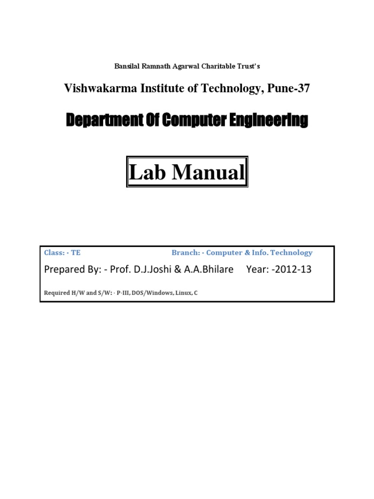 System Programming Lab Manual PDF Library Assembly