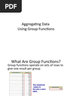 Aggregating Data Using Group Functions