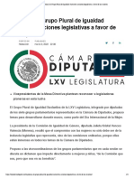 03-03-22 Impulsará El Grupo Plural de Igualdad Sustantiva Acciones Legislativas A Favor de Las Mujeres