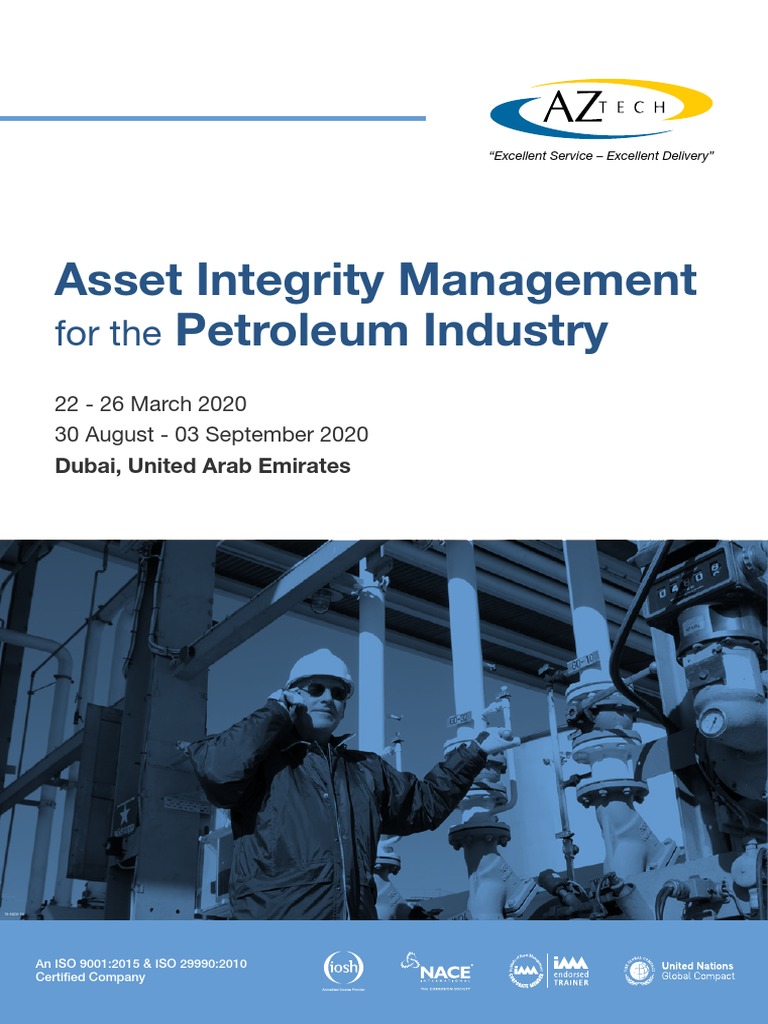 Asset Integrity Management Training Course | PDF | Risk | Reliability ...