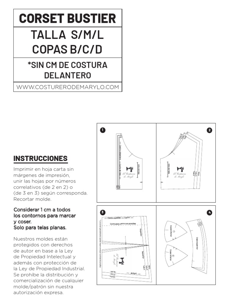 Molde Corset Bustier PDF