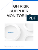 High Risk Supplier Monitoring