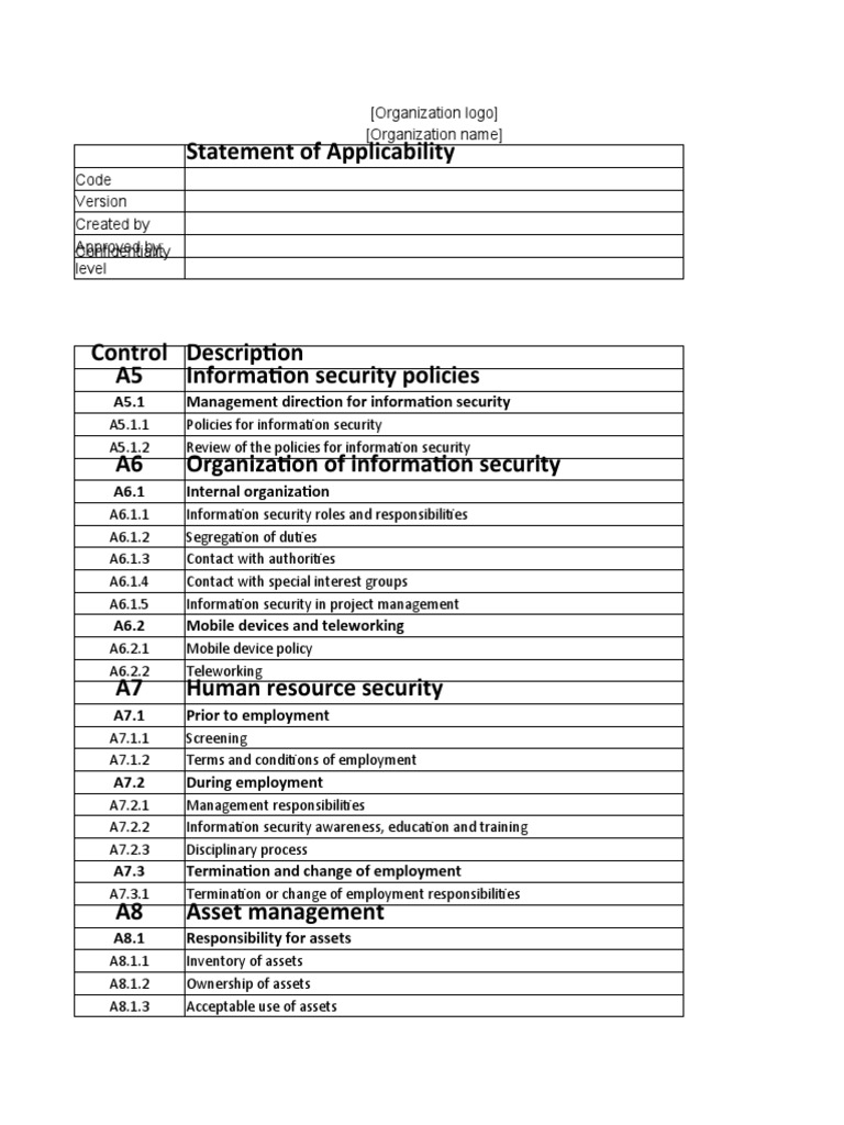 Information Security Policy Framework | PDF | Information Security ...
