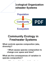 Levels of Ecological Organization in Freshwater Systems: Population Community Ecosystem