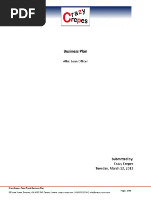 business plan food truck