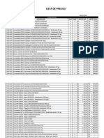 Lista de Precios: Código Descripción Paq. Unid. Precio Unt. Precio Total