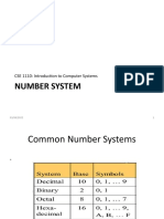 Number System: CSE 1110: Introduction To Computer Systems