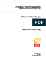 Multiplicador Del Gasto Agregado, Nivel de Renta y Gasto