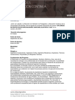 Catálogo Diplomado en Proyectos de Especialidades Sanitaria Electríca y Gas