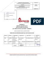 Memoria Descriptiva Electrica de San Pedro