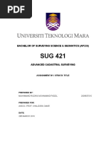 SUG421 - Advanced Cadastral Survey - Assignment 1 (Strata Title)