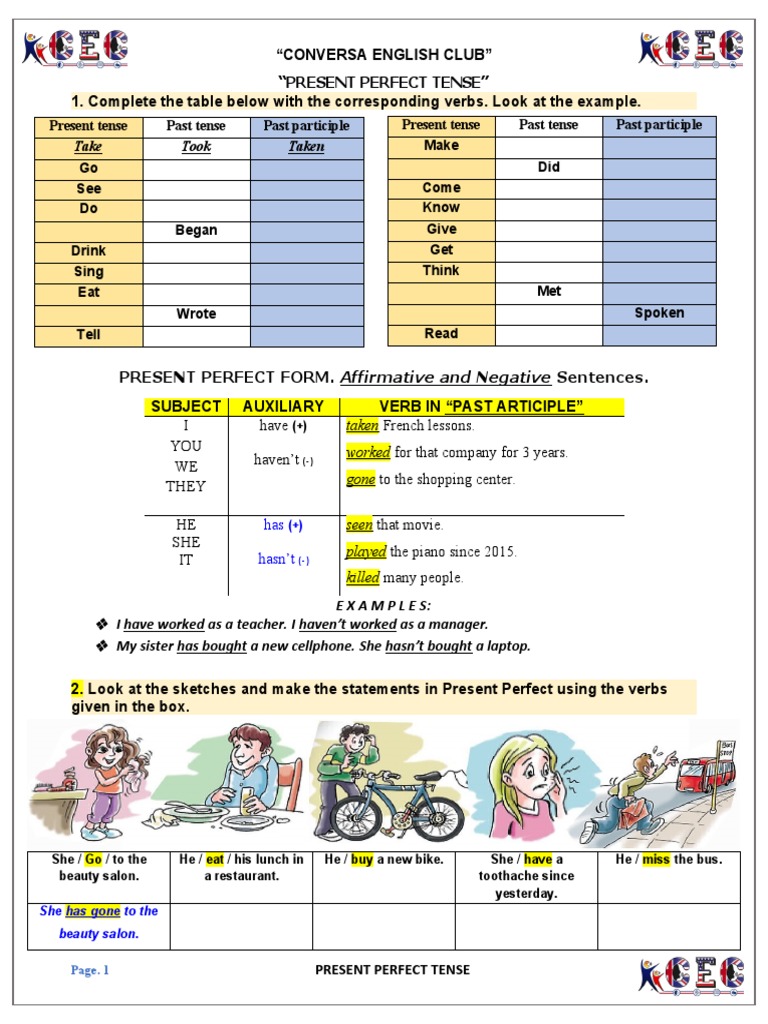 Cec - Present Perfect | PDF | Perfect (Grammar) | Grammatical Tense