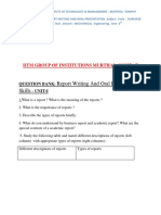 Report Writing Skills