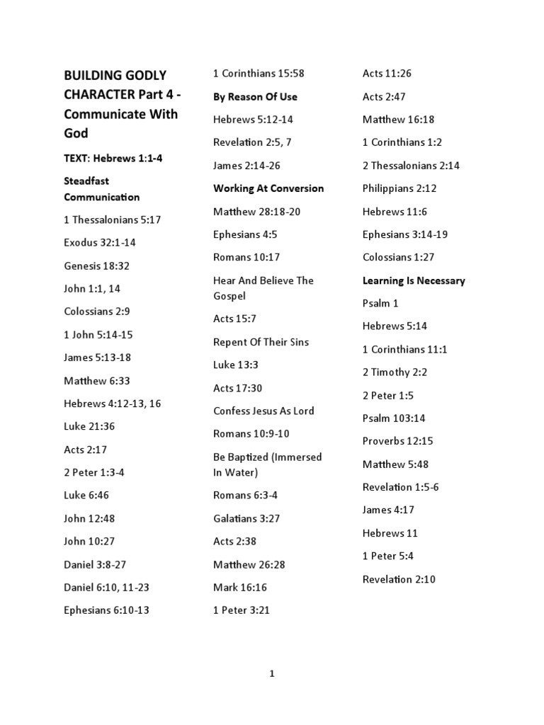 Communicating with God for Character | PDF | Acts Of The Apostles | Jesus