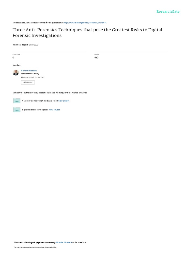 Three Anti-Forensics Techniques That Pose The Greatest Risks To Digital ...