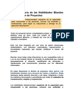 La Importancia de Las Habilidades Blandas en La Gestión de Proyectos