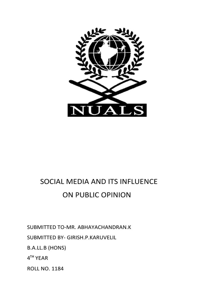Social Media and Its Influence On Public Opinion | PDF | Popular ...