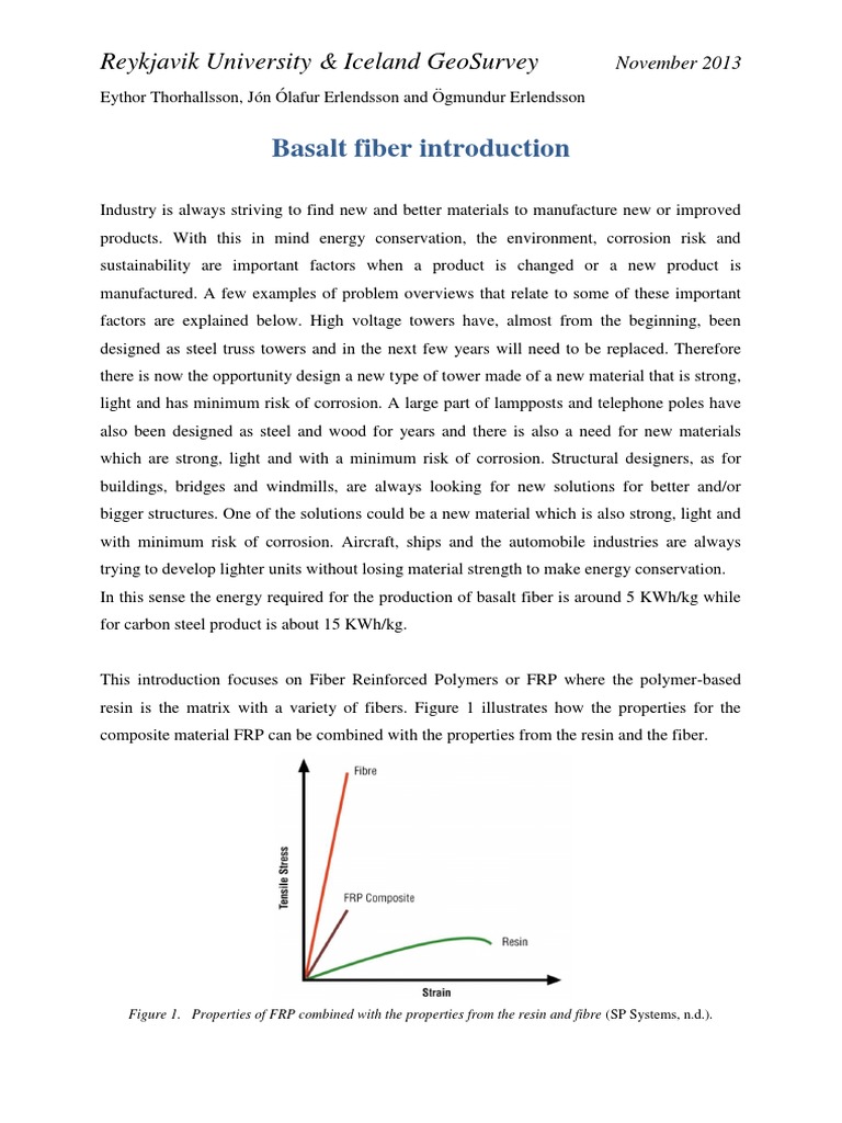 Basalt Fiber Introduction | PDF | Composite Material | Fibre Reinforced ...