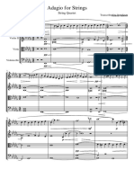 Adagio For Strings - String Quartet-Score and Parts