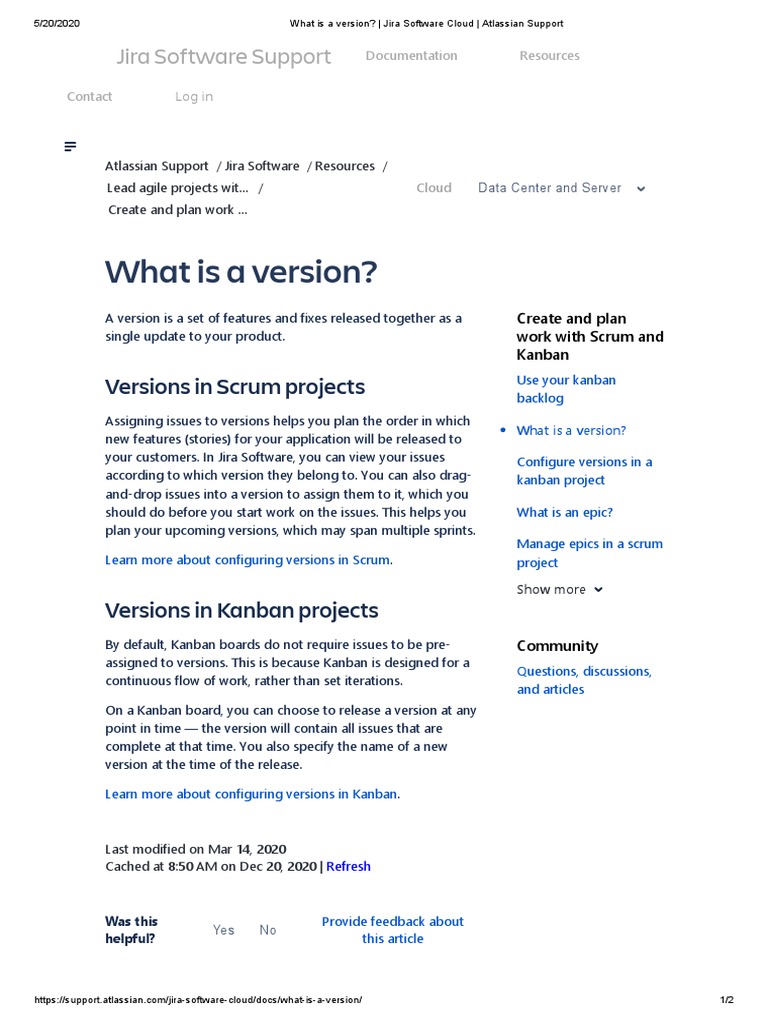 Understanding Versions in Jira Software | PDF | Scrum (Software ...
