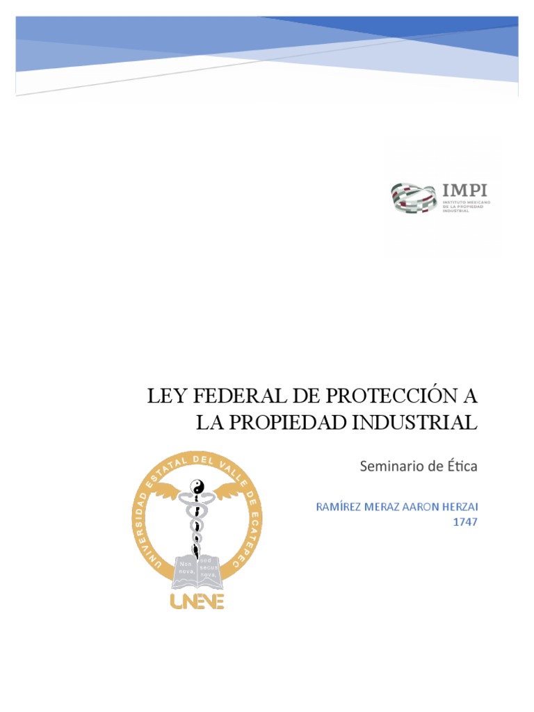 Ley Federal de Protección A La Propiedad Industrial | PDF | Marca comercial